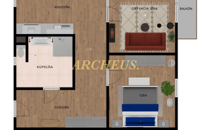 2 IZBOVÝ BYT S BALKÓNOM, HUMENNÉ