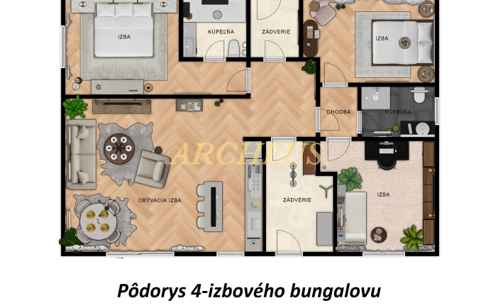 BEZKONKURENČNÁ CENA - NOVOSTAVBA BUNGALOVU, OKRES HUMENNÉ