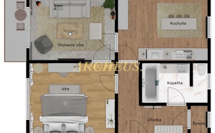 Priestranný 2-izbový byt s balkónom, 63m2, Humenné