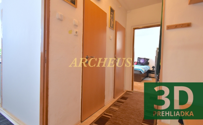 3D / EXKLUZÍVNE / 2 IZBOVÝ BYT (2 LOGGIE), KEŽMAROK, 47m2