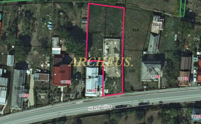 POZEMOK SO ZÁKLADMI PRE ROD.DOM, HLAVNÁ, ZBEHŇOV**1.101m2**