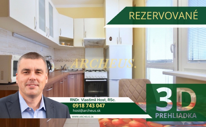 3D / EXKLUZÍVNE / 1 IZBOVÝ BYT (BALKÓN), KEŽMAROK, 33m2