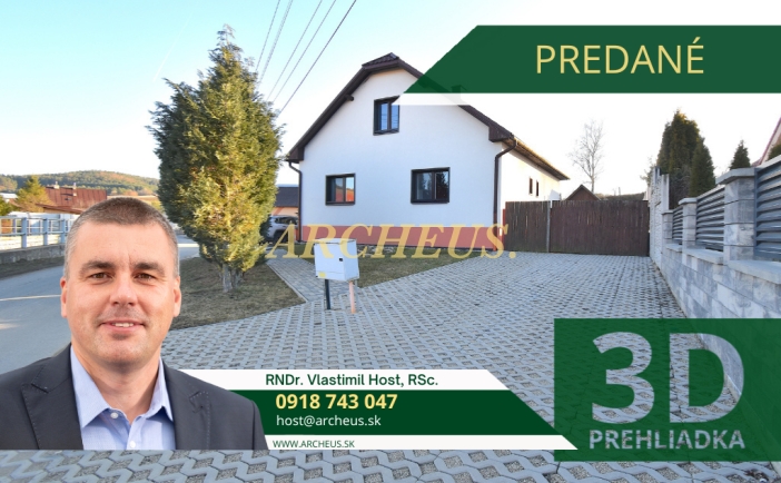 3D / EXKLUZÍVNE / RODINNÝ DOM, TVAROŽNÁ, okr. KEŽMAROK