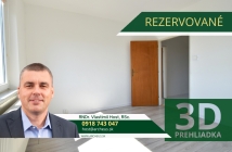 3D / EXKLUZÍVNE / 2 IZBOVÝ BYT, HUNCOVSKÁ, KEŽMAROK, 51m2